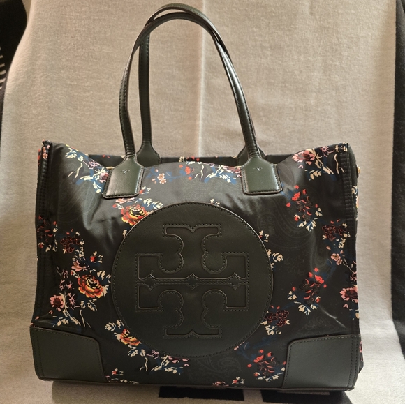 Tory Burch Floral Nylon Tote Bag - Picture 1 of 8